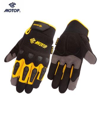 China Durable Custom Logo Velcro Adjust Cuff TPR Spandex Safety Glove for sale