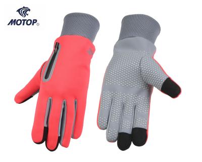 China Durable Outdoor Windproof Softshell Sports Bike Glove With Zipper Pocket for sale