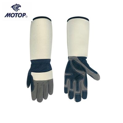 China Durable Custom White Long Cuff Double Layer Microfiber 3M Thinsulate Garden Glove for sale