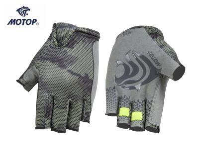 China UV Protection Breathable Half Fingers Wear Proof UV Protection Anti Slip Fishing Glove for sale