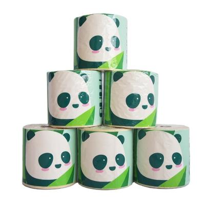 China Toilet paper bamboo toilet paper roll panda wash room/office/hotel/home roll for sale