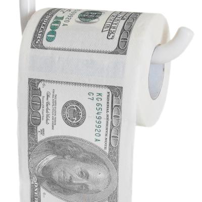 China Restaurant Printed Toilet Paper Currency Standard 2 Ply Commercial Paper Toilet Rolls Printed Toilet Paper Custom for sale