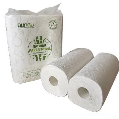 China China Strong Factory Bamboo Paper Towel Wholesale Certified Kitchen Paper Towel Bamboo Rolls for sale