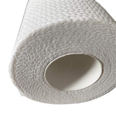 China High Quality Kitchen Kitchen Hand Cleaning Paper Embossed White No Harmful Chemicals Kitchen Paper Towel Roll for sale