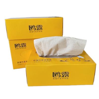 China 100% China Paper Tissue Supplier Virgin Bamboo Custom Facial Tissue Package Unbleached Printed Pulp Facial Tissue for sale