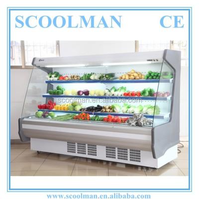 China Refrigerated Single-Temperature Supermarket Vegetable And Fruit Rack for sale