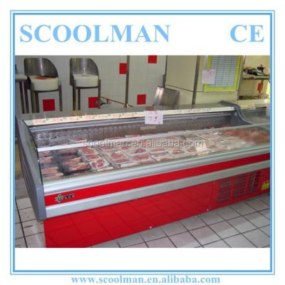 China Counter Refrigerated Single-Temperature Open Display Fridge For Meat for sale