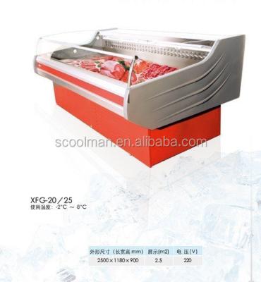 China Single-temperature Supermarket Deck Meat Display Freezer / Fresh Meat Showcases for sale