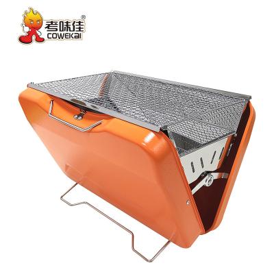 China Easily Assembled Portable Folding Outdoor Camping Cooking Picnic Stainless Steel Charcoal BBQ Grill for sale