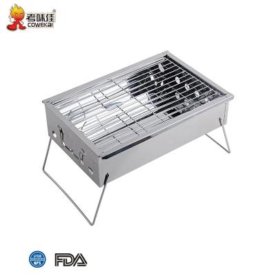 China Hot Sale Adjustable Size Mini Industrial Stainless Steel Charcoal BBQ Grill Wire Mesh Bake for sale