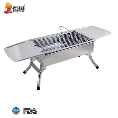 China Factory Sale Outdoor Commercial Charcoal Stainless Steel BBQ Korean Easily Assembled Grill for sale