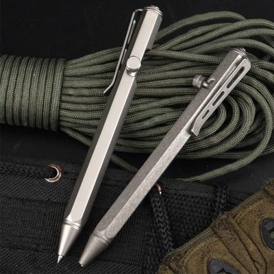 China Hot Selling New Amazon Alloy Titanium Self-defense Pen Multifunctional Tool Pen Titanium Tactical Survival Outdoor Camping for sale