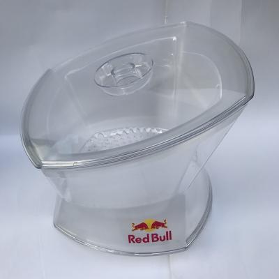 China Bull Viable Red Abnormal Shape PC Plastic Ice Bucket for sale