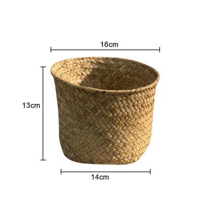 China New Type Sustainable Sale Well Hotel Weaving Woven Primary Color Yellow Baskets Home Decor for sale