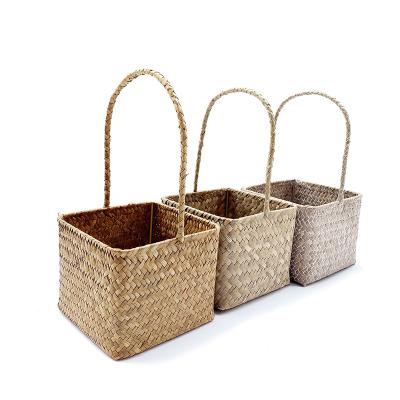 China Sustainable High Quality Straw Vegetable Plankton Woven Baskets Weaving Wall Hanging Decor for sale