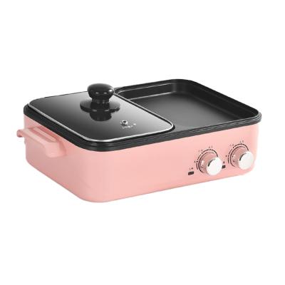 China 2021 household electric mini hotpot electric barbecue hotpot grill machine for sale