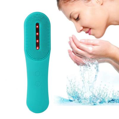 China Acne Treatment OEM Led Face Cleaner Machine Silicon Cleansing Sweep Beauty Facial Brushes for sale