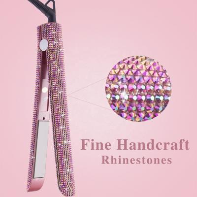 China Custom Personalized RV Hair Styling Tools Bling Steam Iron Nano Flat Titanium Hair Curler Straightener for sale