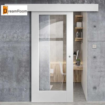 China 48 Inch Wood Interior Wall Track Sliding Sliding Closet Doors for sale