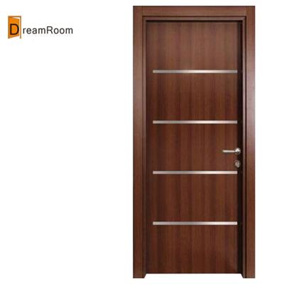 China Flush Hot Selling Interior Wooden Design With Groove Flush Door Good Quality for sale