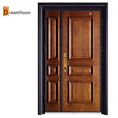 China Swing Armored Exterior Security Wood Doors Good Quality Made In China for sale