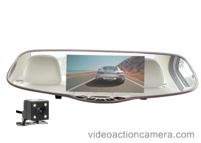 China H.264 Dual Lens 1080P Car Black Box Rearview Mirror With Silver Glass Materials for sale