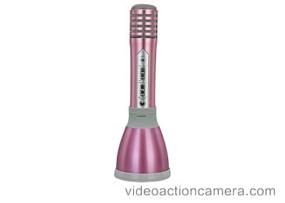 Chine Microphone d'or de karaoke de Bluetooth avec le mini haut-parleur, matériel d'alliage d'aluminium à vendre