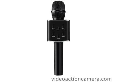 Chine Microphone sans fil de karaoke portatif noir avec le haut-parleur de Bluetooth à vendre