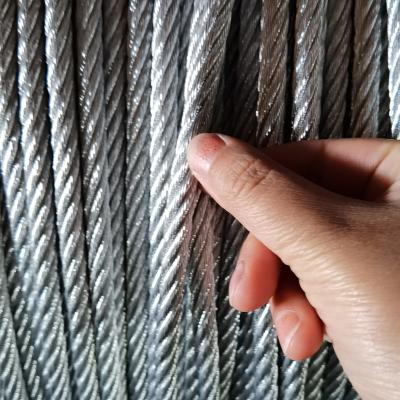 China JIS MANUFACTURE BS standard 7x7 6mm galvanized steel cable clamp wire rope for balcony steel cable railing for sale