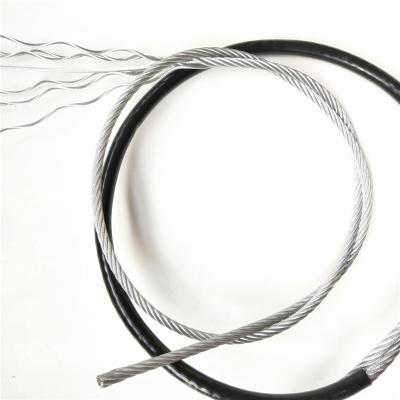 China Binding Wire 5/32 3/16 Construction Application Galvanized Stainless Steel Wire Rope 6x19 iws Covered By Transparent PVC for sale