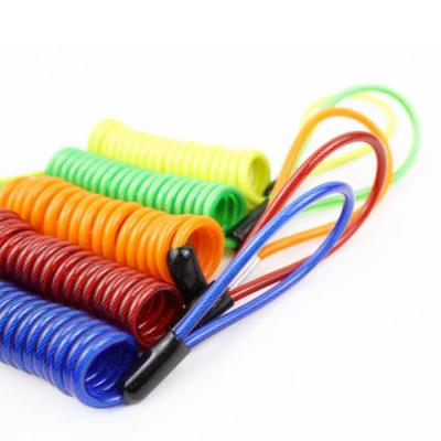 China Wire Binding Durable Using Various Surface Spring Towing Coiled Wire Safety Cable for sale