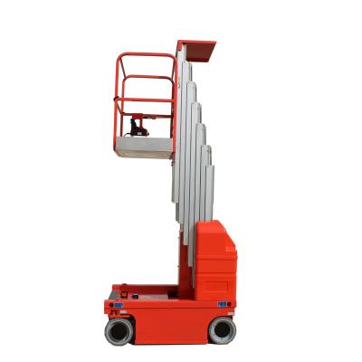 China Self-Propelled Double Mast Aluminum Alloy Aerial Working Platform Manned Lifting Platform Te koop