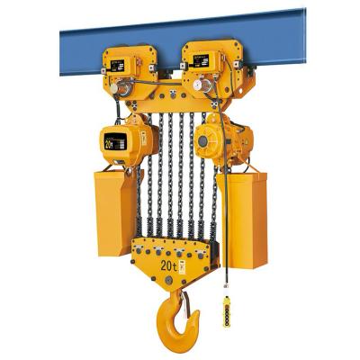 China Big Capacity Heavy Duty Chain Hoist 15ton  Electric Hoist  For Trolley Construction  380V for sale