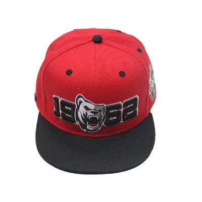 China COMMON Fashion 3D Embroidery Popular Logo Yupoong Snapback Hat Acrylic Hip Hop Snapback Red Hats for sale