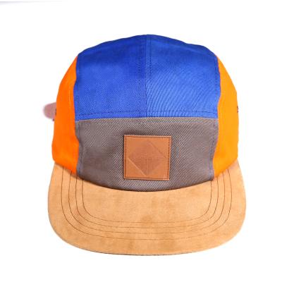 China COMMON Custom Classic Cotton Adjustable Hat Private Label 5 Panel Snapback Unstructured Hat for sale