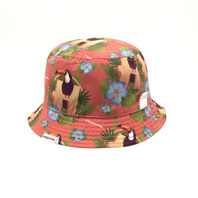 China Fashion Custom Double Sides Sublimation Printing Double Sides Sublimation Printing Cotton Sun Hat Foldable Reversible Bucket Hat for sale