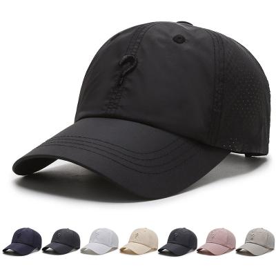 China New Arrival COMMON Embroidery Logo Breathe Freely Mesh Men Hats Sports Running Dry Fit Baseball Cap for sale