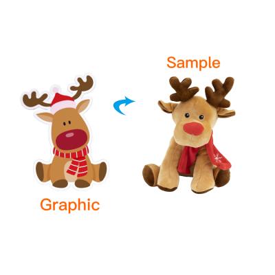 China Lovely Gift CE CPC Certificate OEM ODM Custom Christmas Plush Toy Stuffed Animal To Make Your Own Plush Toy For Kid for sale