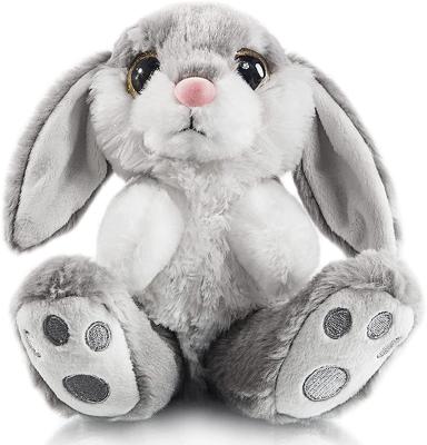 China 2021 HOT Selling Bunny Plush Rabbit Floppy Ear Easter Plush Toy HOT Selling Rabbit Resting Bunny Stuffed Animal Gray Bedtime Friend Gifts for sale