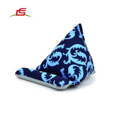 China Triangle Phone Holder Fabric Holders Stand Sofa Bean Bag Phone Holder for sale