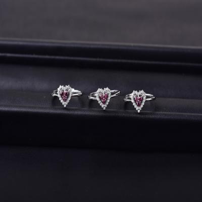 China Garnet Sterling Silver Ring Cheap Price Natural Wholesale Romantic 925 Sterling Silver for sale