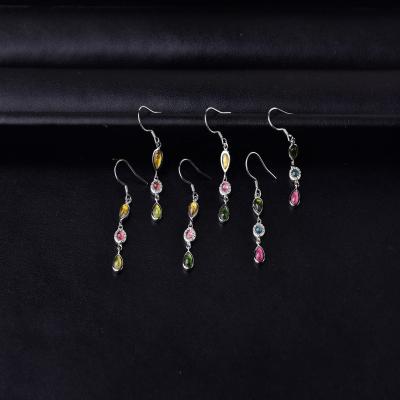 China High Quality Arts Of Tourmaline Earrings From Factory Direct Products Romantic Earrings for sale