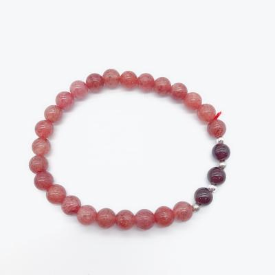 China Romantic Good Quality Natural Rose Strawberry Crystal Bracelets Bracelet Wholesale for sale