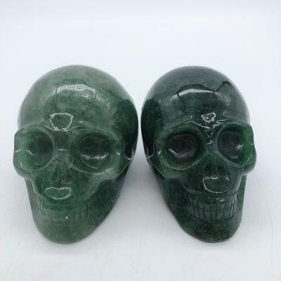 China China New Products Previous Wholesale Gemstone Green Strawbeery Quartz Skull Home Decoration Cheap Prices for sale