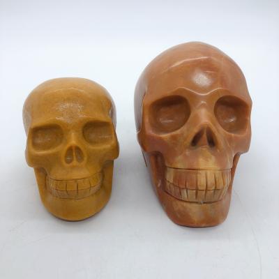 China High Quality Yellow Skull Crystal For Healing Home Decoration From China Aventurite for sale