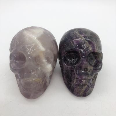 China China Factory Direct Products Fluorite Purple Skull Crystal For Healing Ornaments for sale