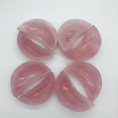 China Wholesale Natural Crystal Ornaments Handmade Arts Quartz Rose Quartz Bowl from China for sale