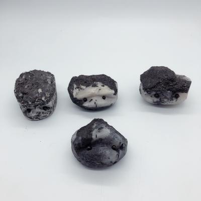 China Hot Selling China Folk Crafts Handmade High Quality Hedgehog Black Tourmaline Gemstone for sale