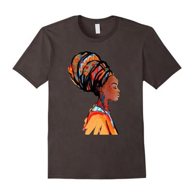 China Custom Breathable Breathable Custom T-shirt Printing For Men's 100% Cotton Soft Stretch Street Wear Men's African Shirt for sale