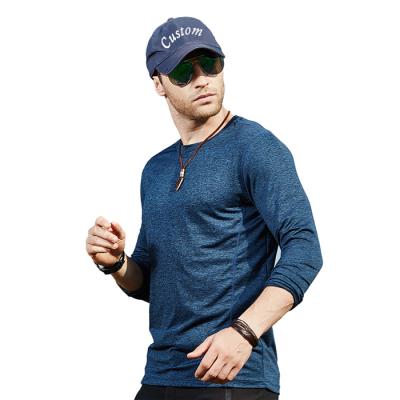 China Wholesale Breathable Men's Long Sleeve Elastane Advertising Fans T-shirt Team Breathable Custom T-Shirt Customized T-shirts And Hats for sale